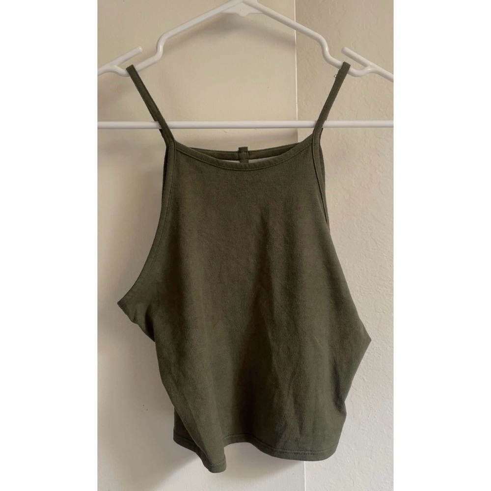 Full Tilt Olive Camisole Crop Top